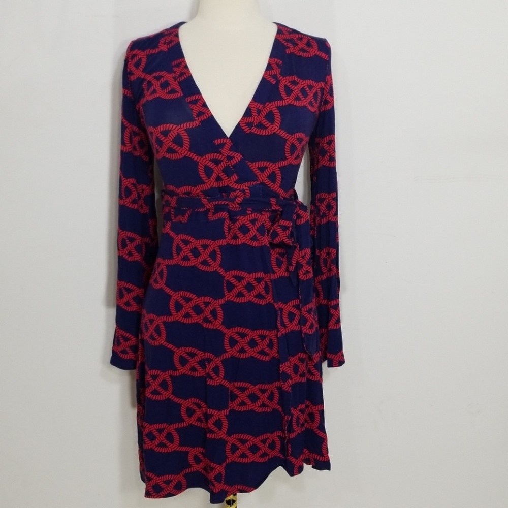 Macbeth Collection Nautical Rope Red Wrap Dress XS